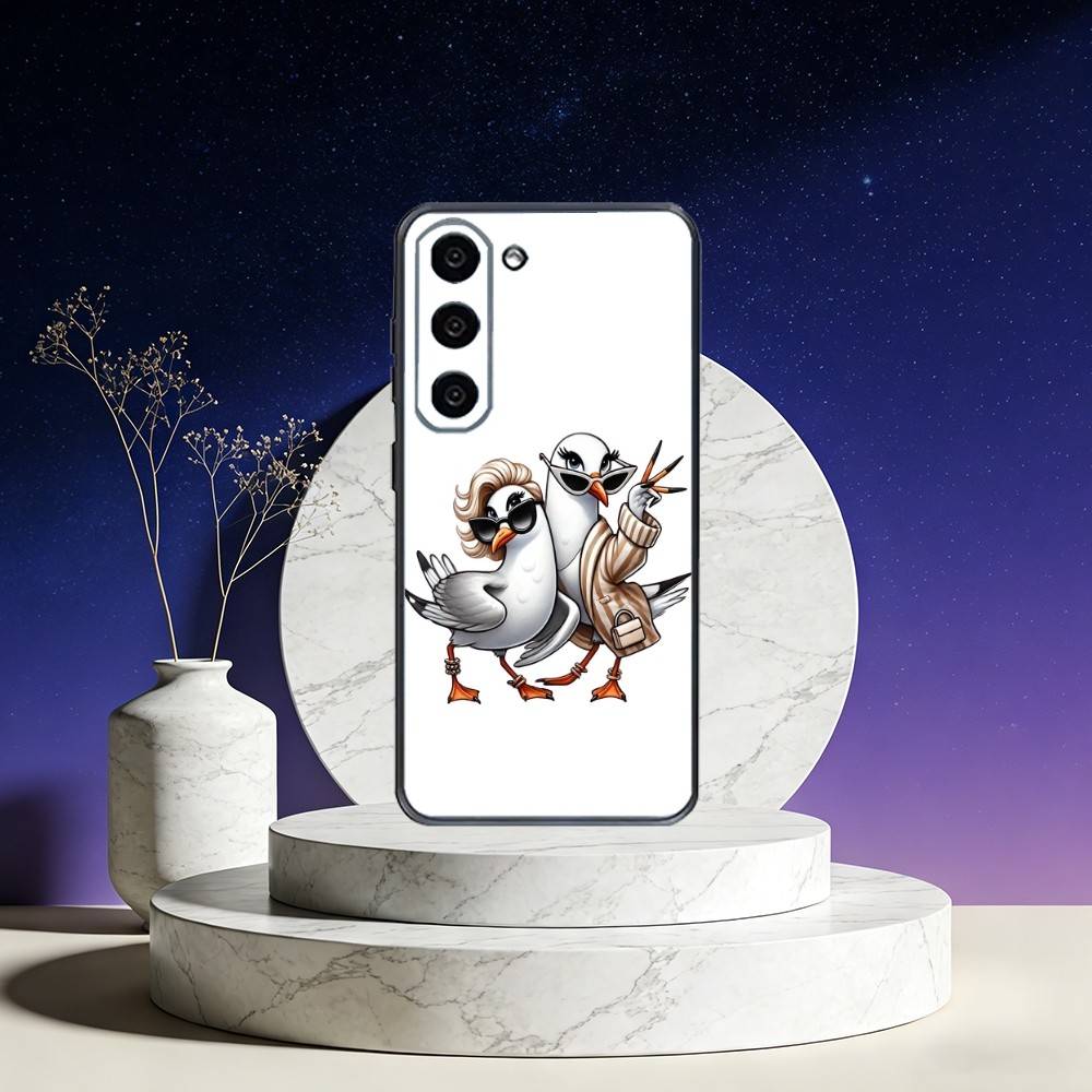

Funny S-Seagull Phone Case For Samsung Galaxy A73,A72,A71,A70,A53,A52,A51,Others Soft Black Cover Samsung a13 5g