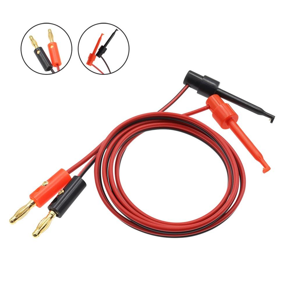 Universal Test Clips Pure Copper Multimeter Test Hook Clips Electrical Test Wires Gold Plated For Multimeter Testing Circuit Diy