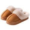 Women's Fleece-Lined Thick-Soled Cotton Slippers - Non-Slip, Warm, Soft-Soled for Autumn/Winter 2025