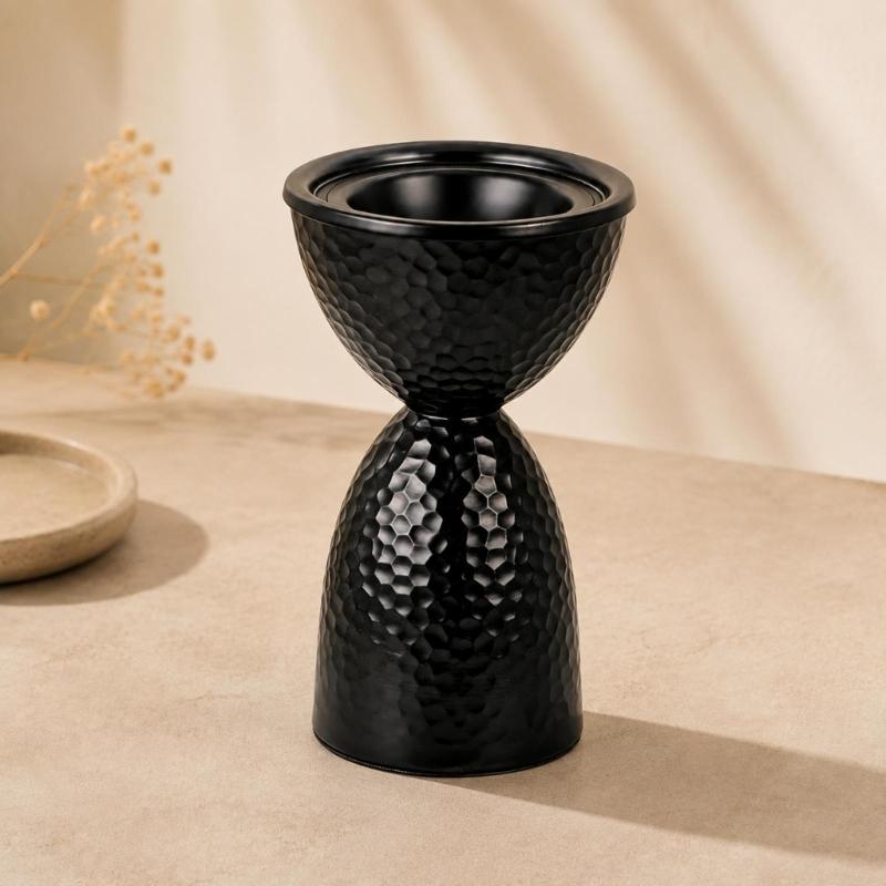 Iron Metalwork Fragrances Vessel with Raised Display Bowl for Living Room, Bedroom, Study and Tea Room Placement Indoors