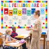 Mental Health Bulletin Board Decorations Set All Feelings Are Ok Classroom Decor Back to School Wall Decor Emotion pirational Cutouts for Kid Teacher