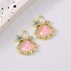 5pcs Cute Crystal Pearl Shell Pendants Charms for Necklace Earrings Bracelet DIY Handmade Jewelry Accessories Supplies
