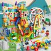 Rotating Windmill & Ferris Wheel Building Blocks Toy for Kids