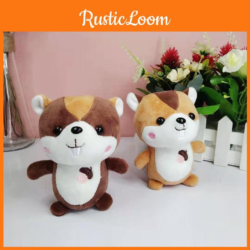Plush Whimsical Squirrel Keychain Cartoon Animal Design For Bags Gifts And Keychains