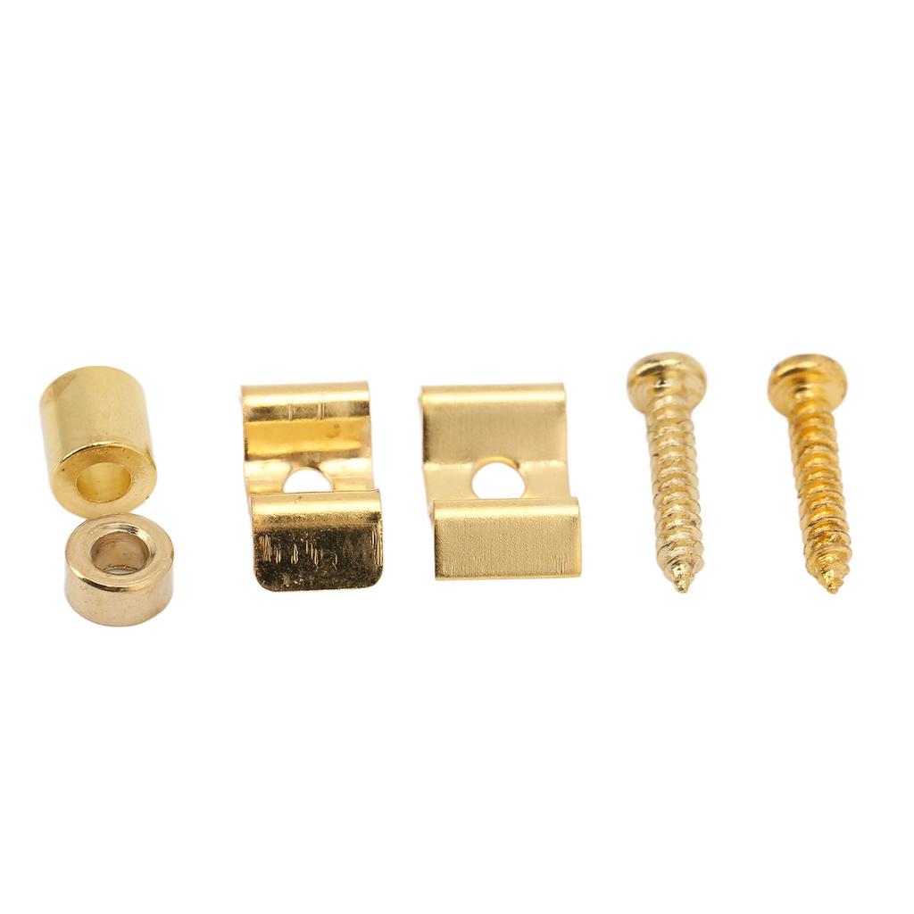 2PCS Guitar String Retainer Iron Compact Burr Free Guitar String Retainer Guide for Replacement Golden