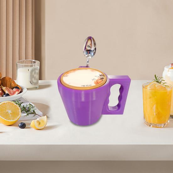 Ice Cream Pint Holder with Spoon Antifreeze Handle Reusable 3D Printed Ice Cream Pint Cozy Insulated Containers