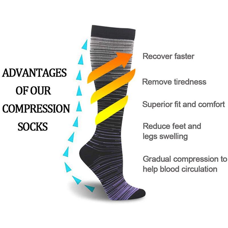 1/3 Pairs Compression Socks Men Stockings Best Medical Nursing Hiking Travel Flight Sox Running Fitness Varicose Veins Pregnancy