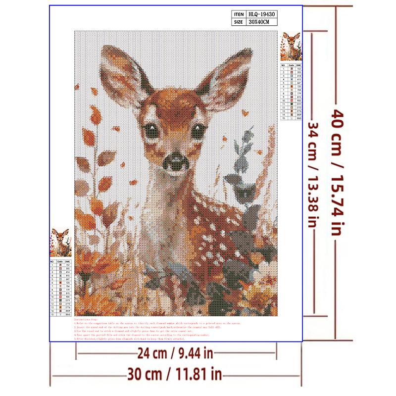 5d DIY Diamond Painting Cross Stitch Animal Sika Deer Diamond Embroidery Mosaic Full Round Drill Home Decor