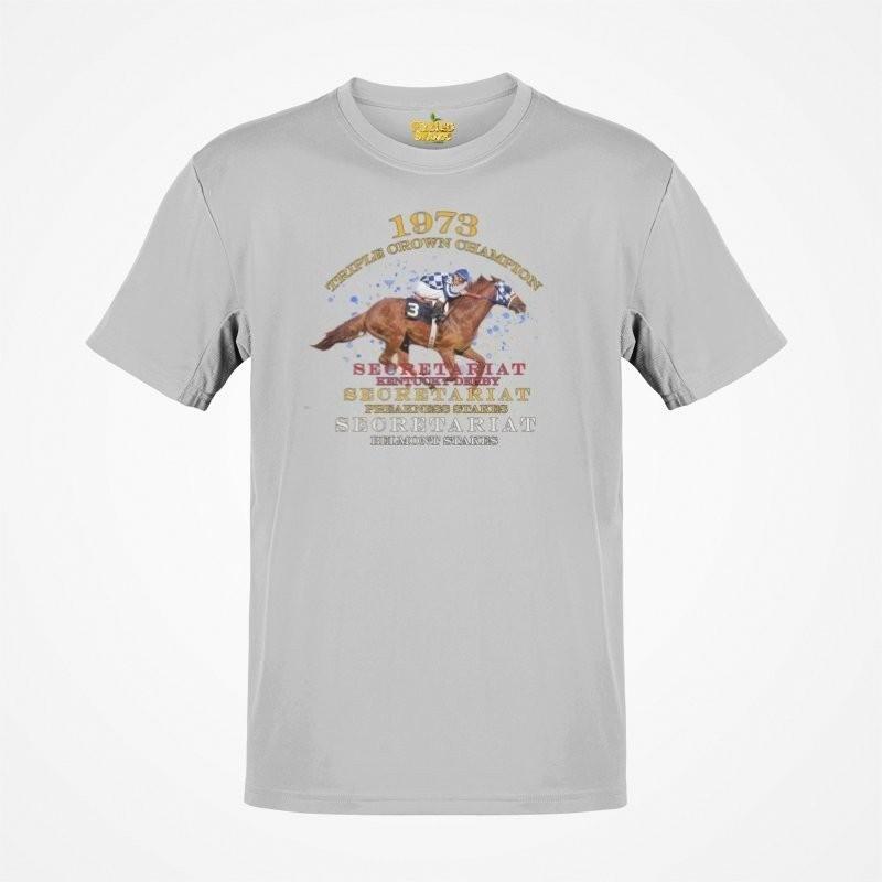 Triple Crown Champion Secretariat 1973 Nostalgic Retro T-shirt S разноцветный