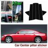 For Dodge 2005- Racing Horse Dodge Charger Window Trim Strip Side Door Window Bright Black Center Column Sticker