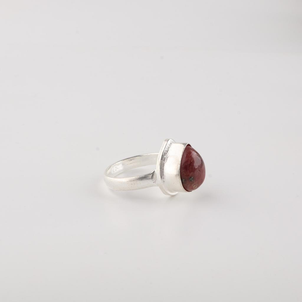 Black Rhodonite Gemstone 925 Sterling Silver Jewelry Designer Proposal Ring For Her RR-76-27