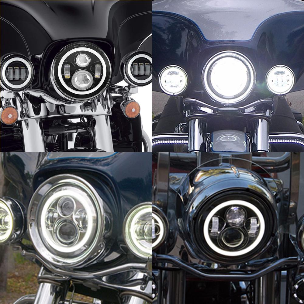 Universeller 7-Zoll-LED-Scheinwerfer für Auto und Motorrad DRL H4 Scheinwerfer für Harley BMW Yamha Honda 7" Scheinwerfer
