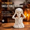 Novelty Gifts for Friends Hands on Head Skeleton Figurine, 3D Printed Skull Statue, PLA Desktop Figurines Funny Stress Relief Decor, Gothic Halloween