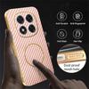 For Xiaomi Redmi Note 14 Pro 5G/Poco X7 5G Phone Case Carbon Fiber Textured Electroplated TPU Back Cover