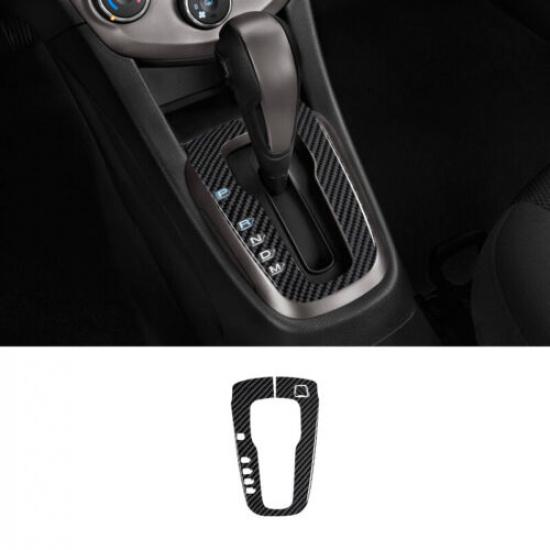 Carbon Fiber Bright Black Automatic Gear Shift Sticker For Chevrolet Sonic 12-16