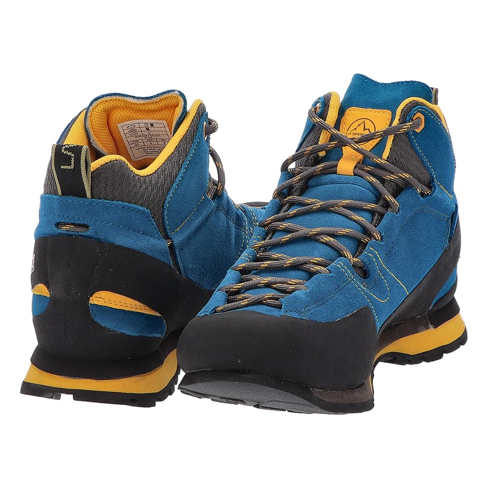 Boulder X Mid GTX and Trekking Mountaineering [La Sportiva] Men's Women's Shoes, Shoes, 17EBY, Blue/Yellow [Used]