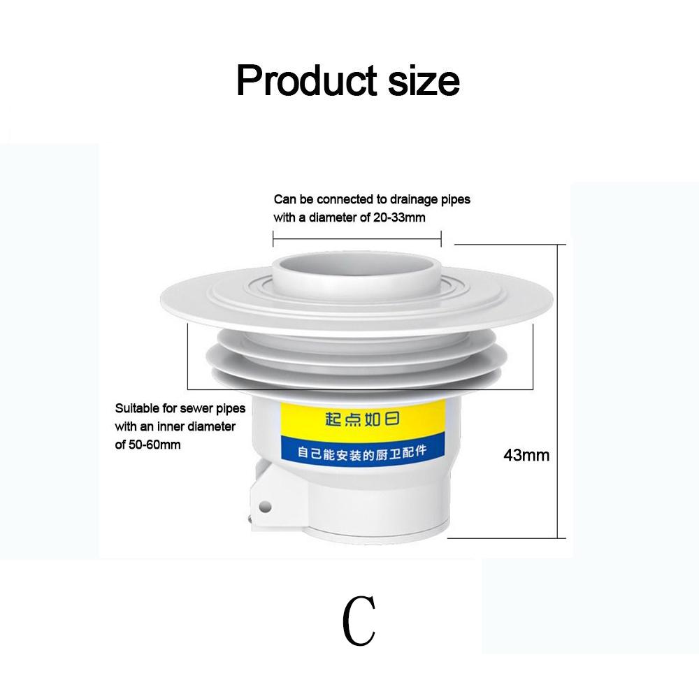Silicone Sewer Pipe Sealing Ring Water Pipe Plug Floor Drain Anti Odor Sewer Seal Stopper Shower Drainer Bathroom Accessories