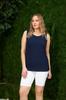 Women's Style Big Size T-Shirt Plus Size Green Undershirt With Pearl Stone Detail