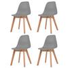 Day and Night - Day and Night Dining Chairs 4 Pcs Grey Plastic