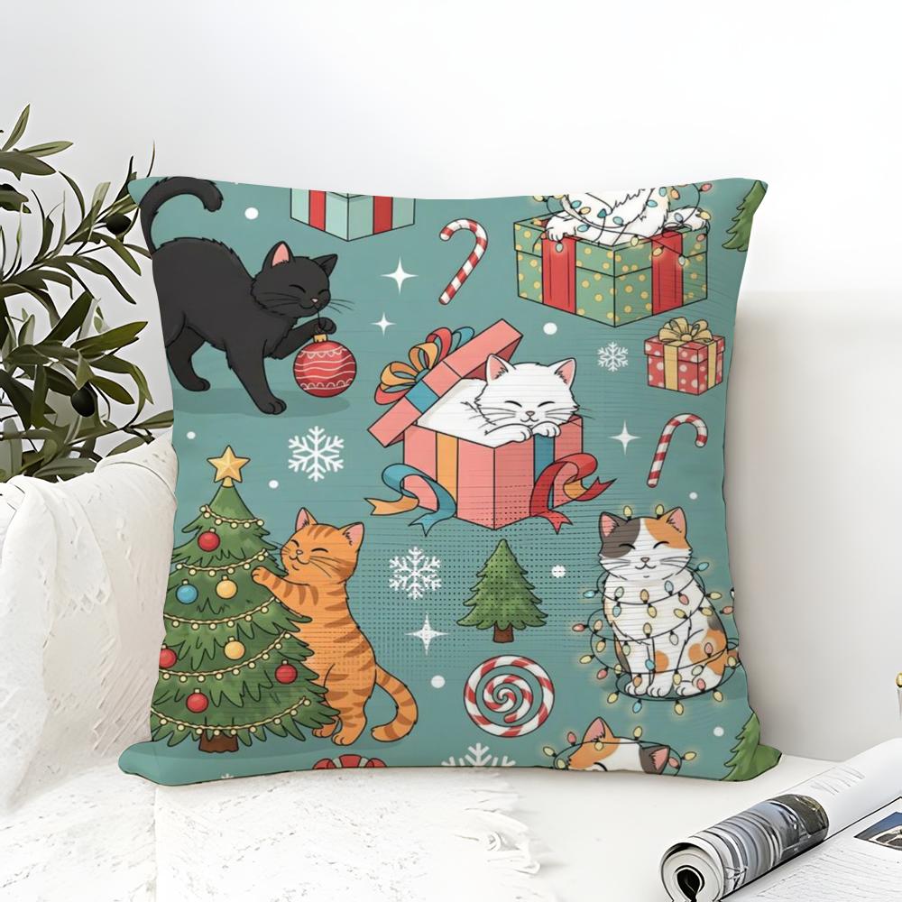 Children'S Cartoon Animal Painting Pillow Case Linen Pillow Case Sofa Home Decor Cushion Cover Cushion Cove