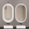 Dual-Sided Round LED Bathroom Smart Mirror with Touch Screen & Defogging Sensor for Makeup and Toilets