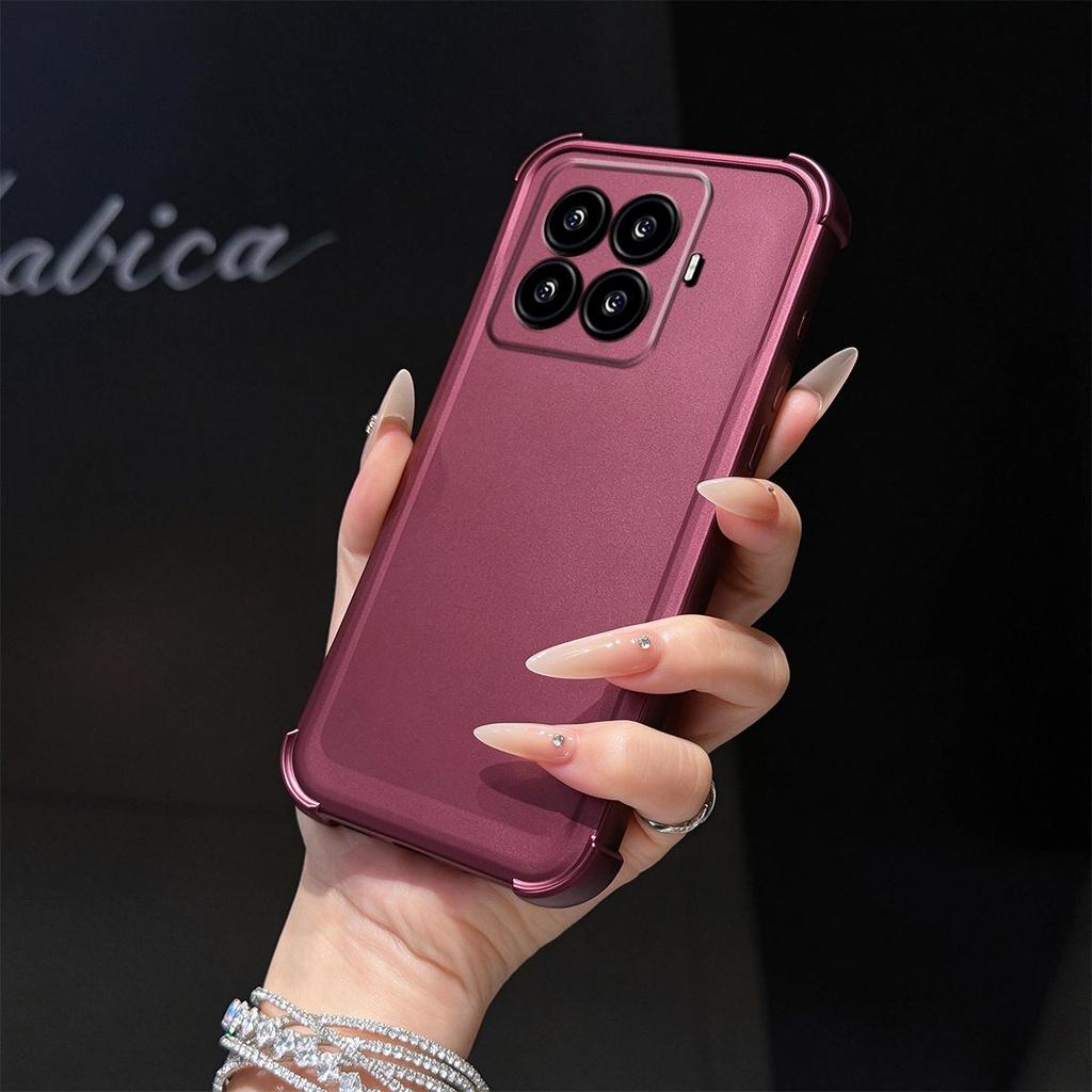 Anti-Drop Airbag Bumper Phone Case for Xiaomi 15T Pro Luxury Titanium Metallic Cover