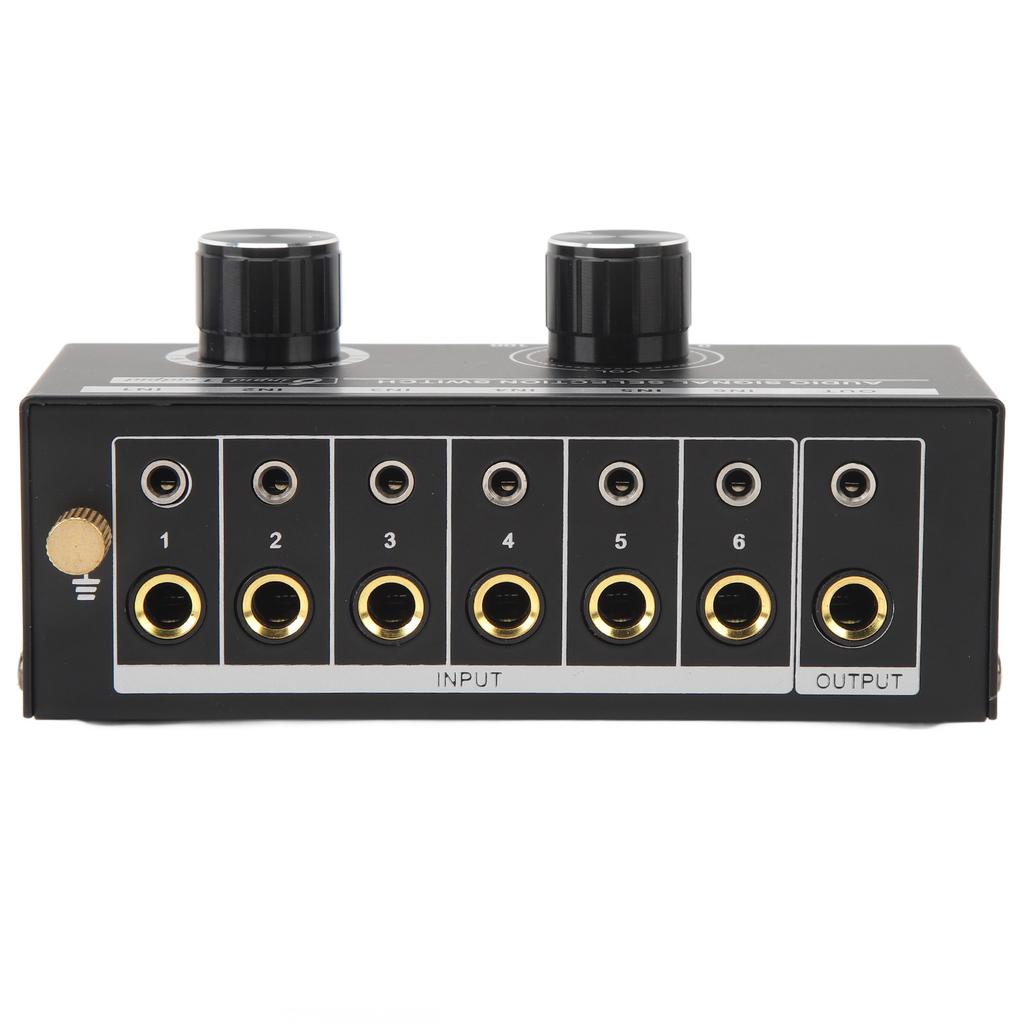 QH 06 6 Vstupní 1 výstupní audio přepínač 6 v 1 výstupní audio signálový selektor přepínač přepínač výběru zdroje Telefon