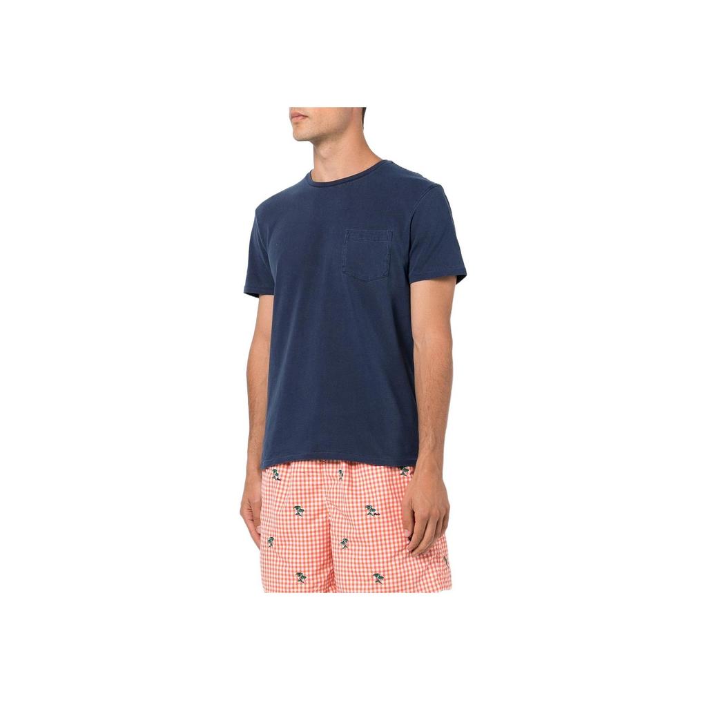 Polo Ralph Lauren Solid Pocket Crew Neck Short Sleeve T-Shirt Men Tops Navy-Blue 710850861-008