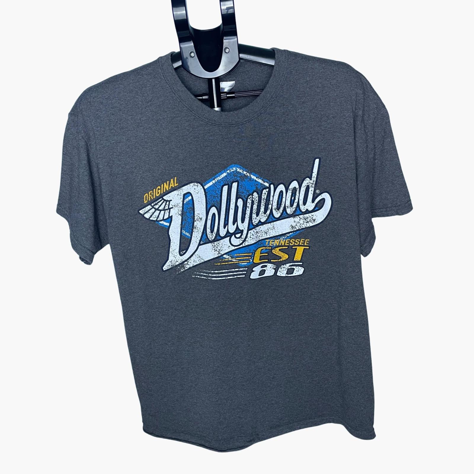 

Dollywood Tennessee EST 86 Graphic Tee Shirt Adult Large Gray Soft Cotton Comfor L