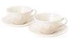 Wedgwood Official Wedding Gift Festivity Ivory Pair Teacup Wedding Gift for the Bride and Officially Imported Wrapping & Saucer, 250ml, Tableware,