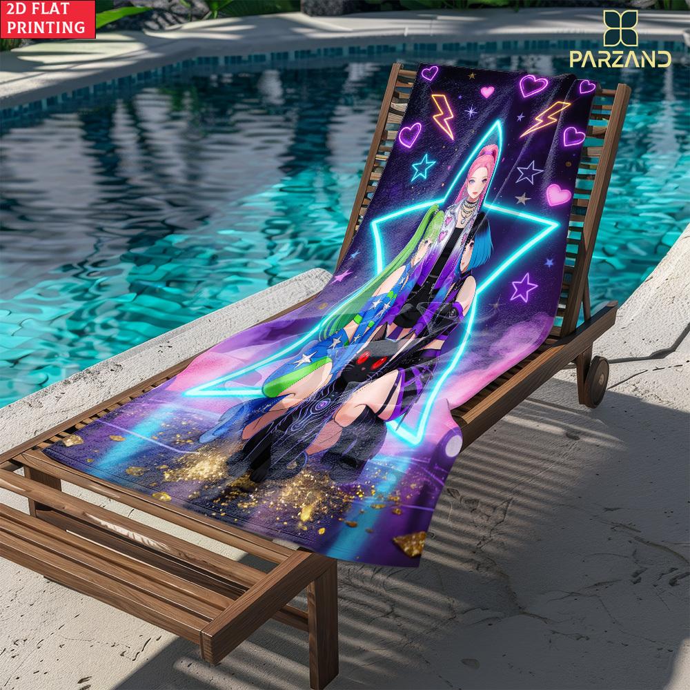 K-pop Star Anime Girl Microfiber Beach Towel Quick Dry Super Absorbent Sand Free Soft Oversized Bath Towels Bathroom Accessories