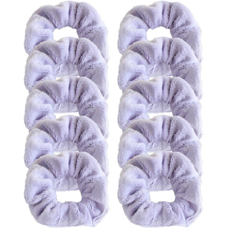 Korean Style Plush Candy Color Hair Ring Woman Cute Sweet Fashion Scrunchie Hair Accessories