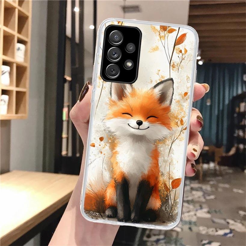 Animal Fox Silicon Phone Case For Samsung Galaxy A52 A51 A50S A42 A32 A22 A12 A02S A30S A20S A10S A41 A31 A21S A40 A30 A70