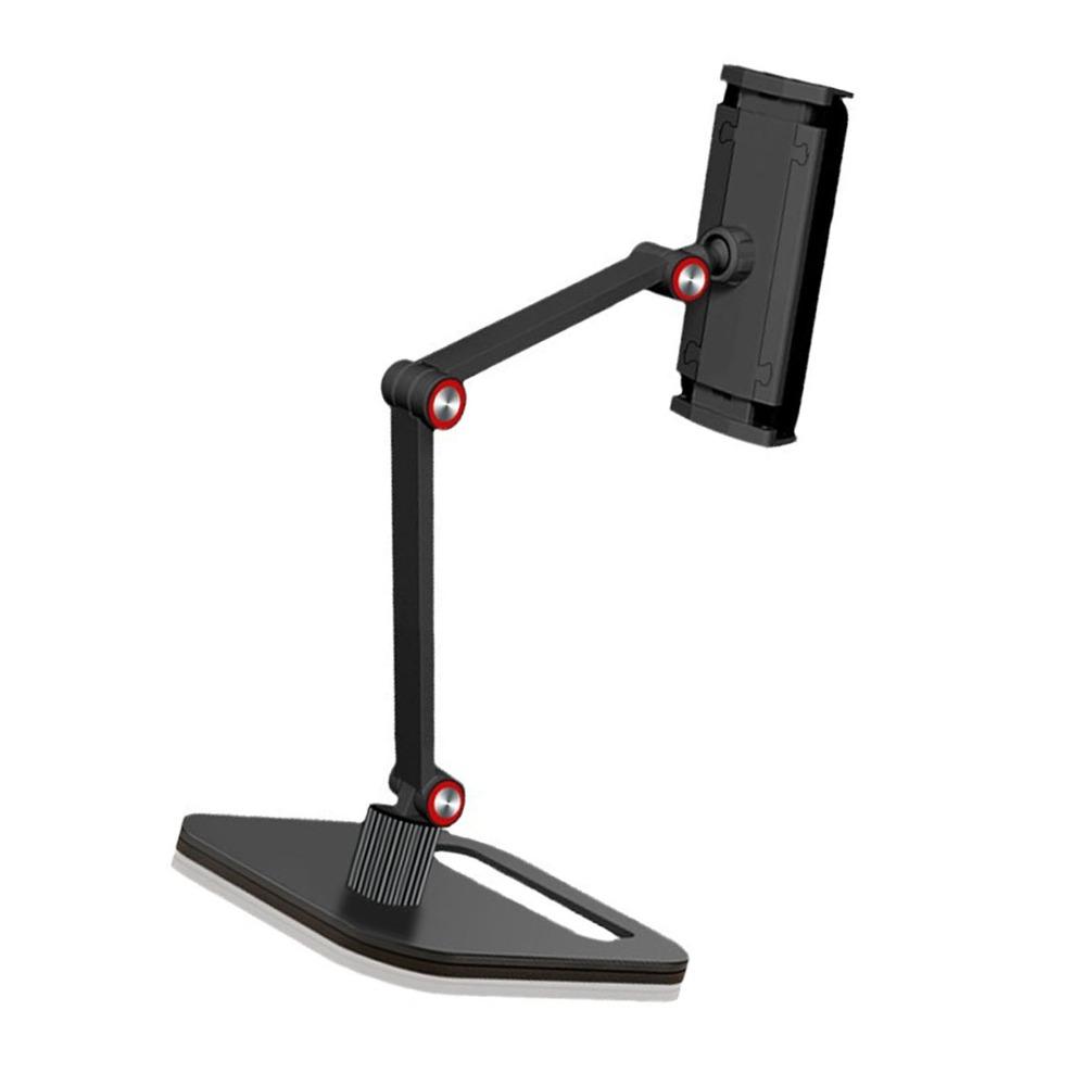 Aluminum Alloy, Silicone Black Dual-Arm Basic Aluminum Tablet Stand Travel Portable Device Holding