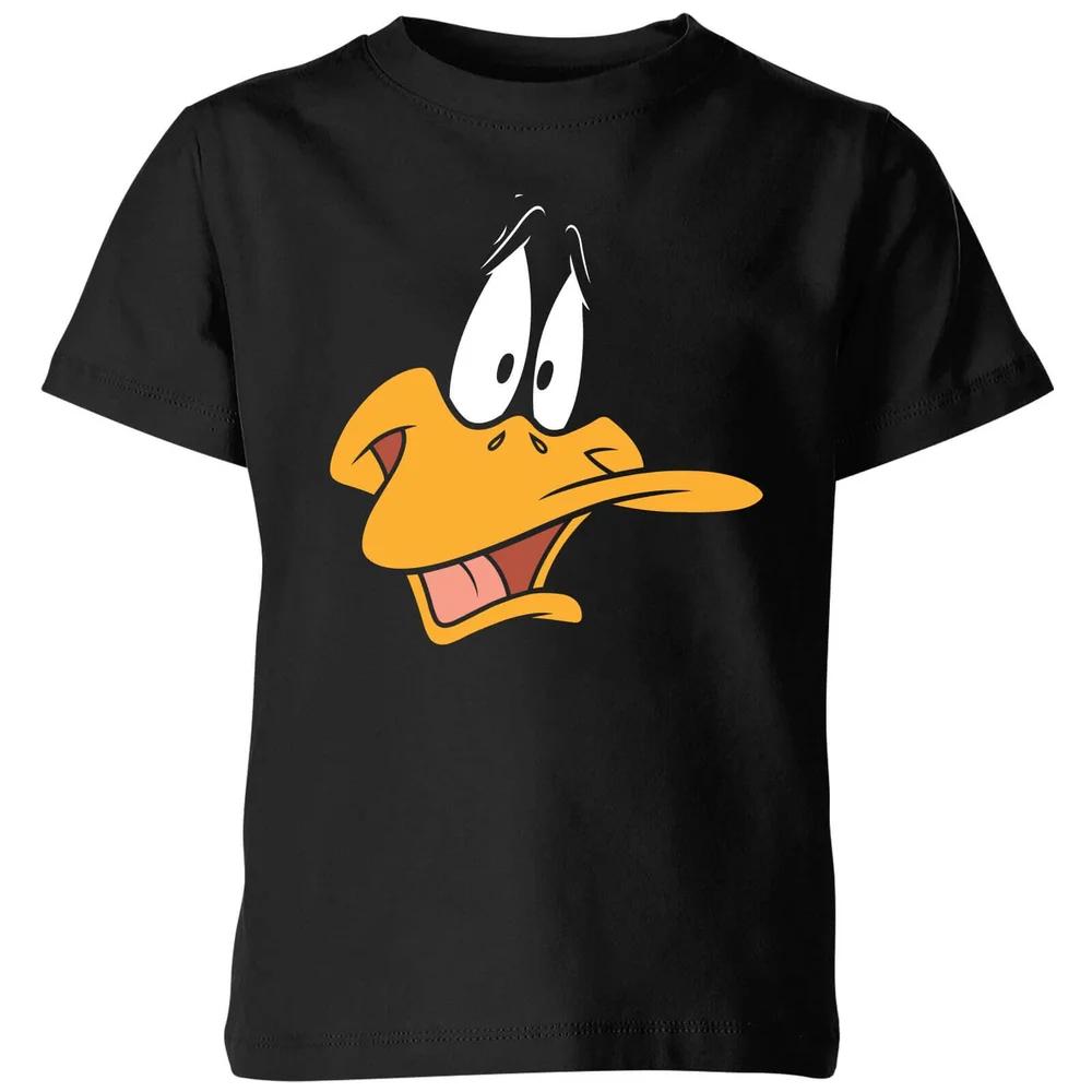 Looney Tunes Daffy Duck Face Kids T-Shirt - Black - 3-4 Years 110
