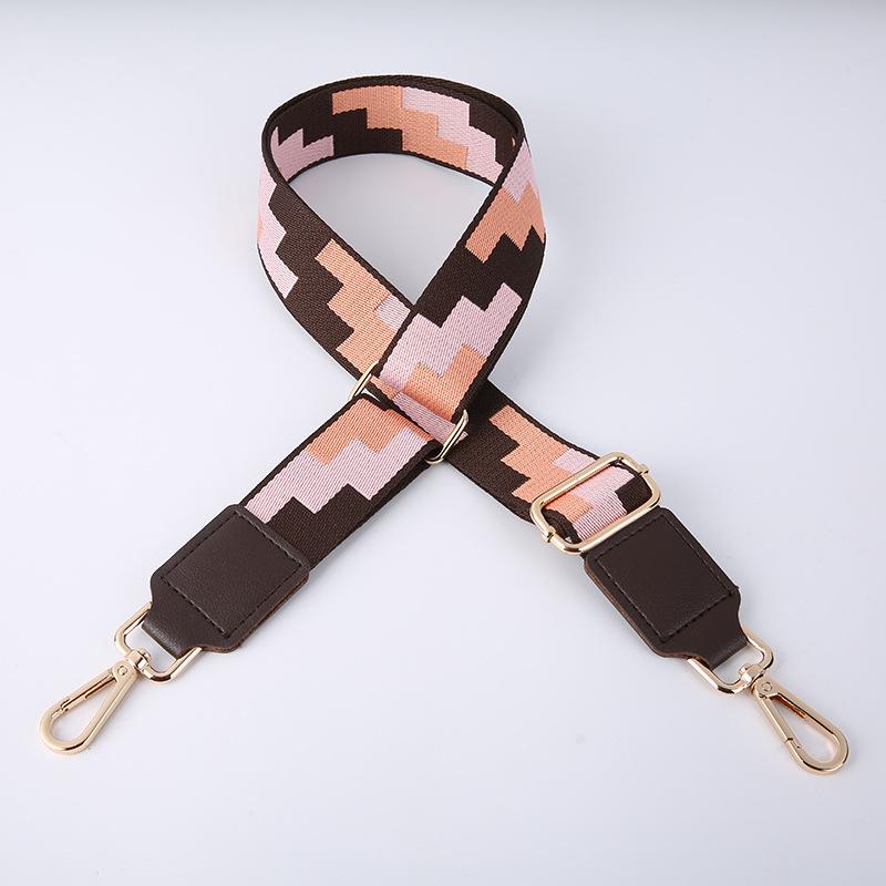 New Fashion Personalized Square Ethnic Style Bag Strap 38mm Adjustable Shoulder Strap Woven Polyester Bag Shoulder Strap