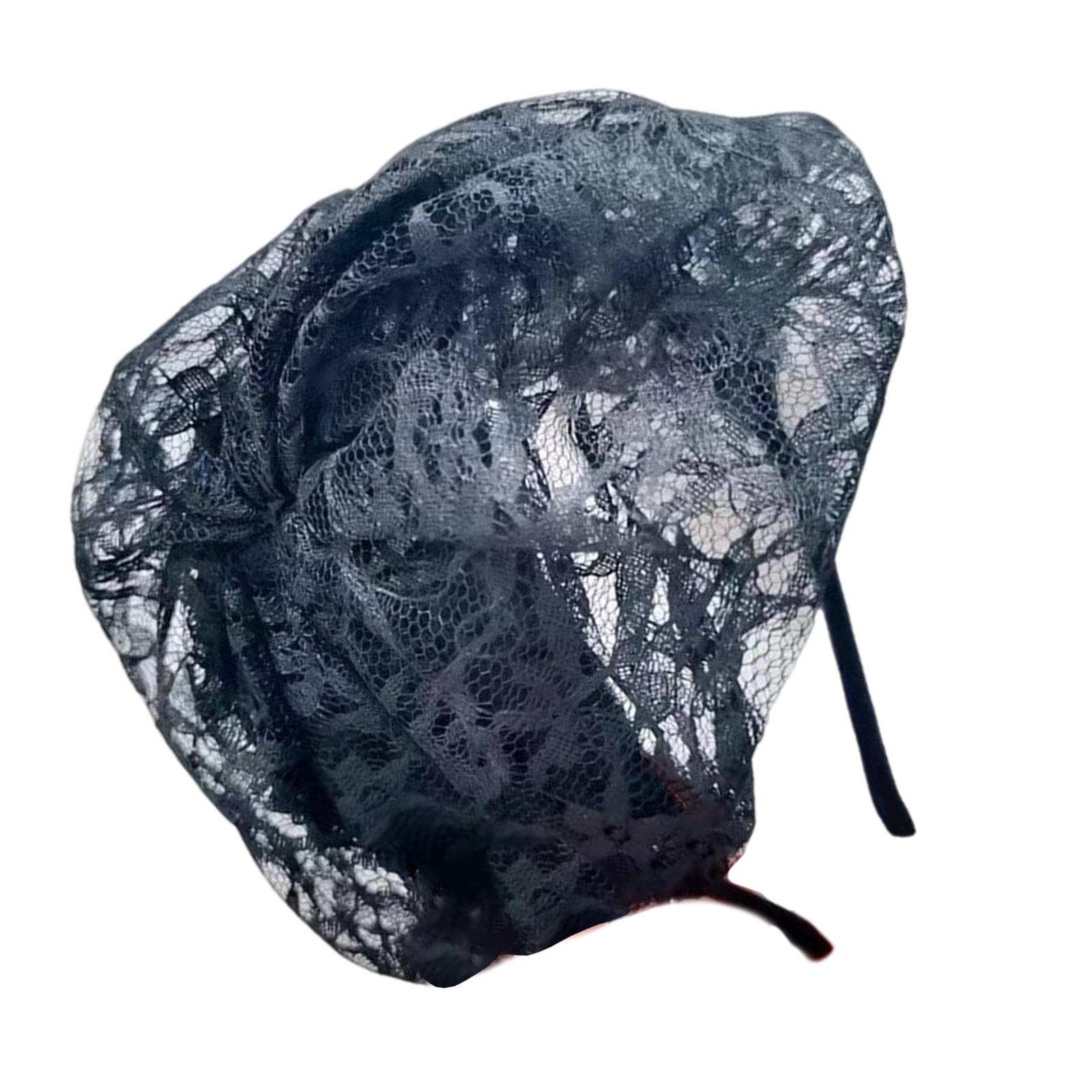 

Винтажная шляпка-фасинатор, повязка на голову для женщин, кружевной аксессуар для волос, головной убор, украшение для волос, головной убор для Хэллоуина