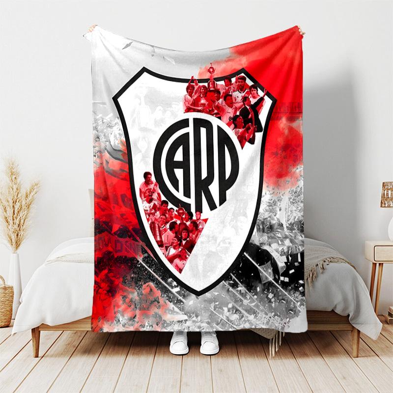 1pc Blanket - Club Atlético River Plate Print Design, Lightweight Blanket for Sofa, Bed- Soft &Warm, Gift for All Seasons