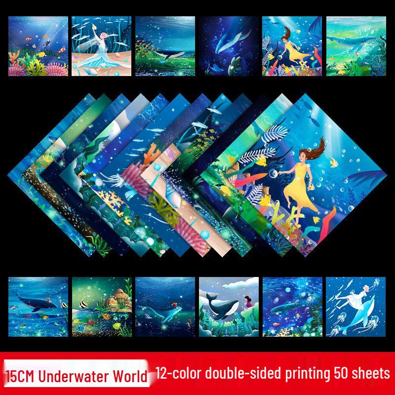 Starry Sky Origami Constellation Paper: Double-Sided Square Craft Sheets for Children's Colorful Projects