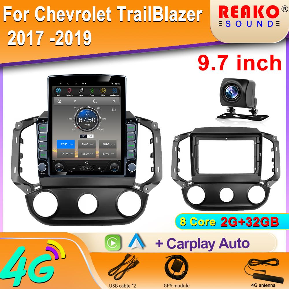 

9,7-дюймовый вертикальный экран Tesla Android автомобильное радио для Chevrolet TrailBlazer 2017-2019 GPS-навигация мультимедийный плеер Carplay 8 core 2GB+32GB
