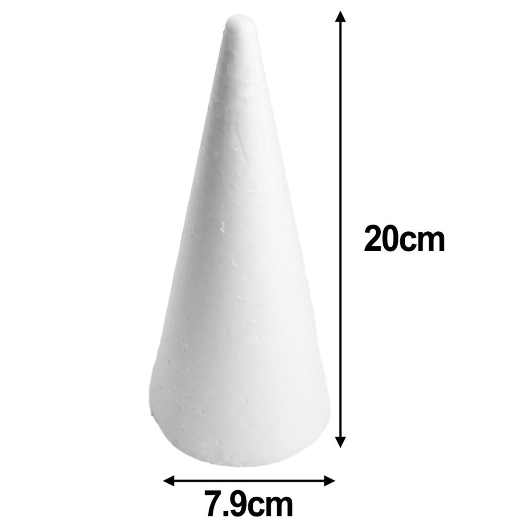 1*decor XMAS Polystyrene Styrofoa M Foam Tip Cone Flat Cone For Craft DIY Accessory Handmade Party Celebration Festival Decorat