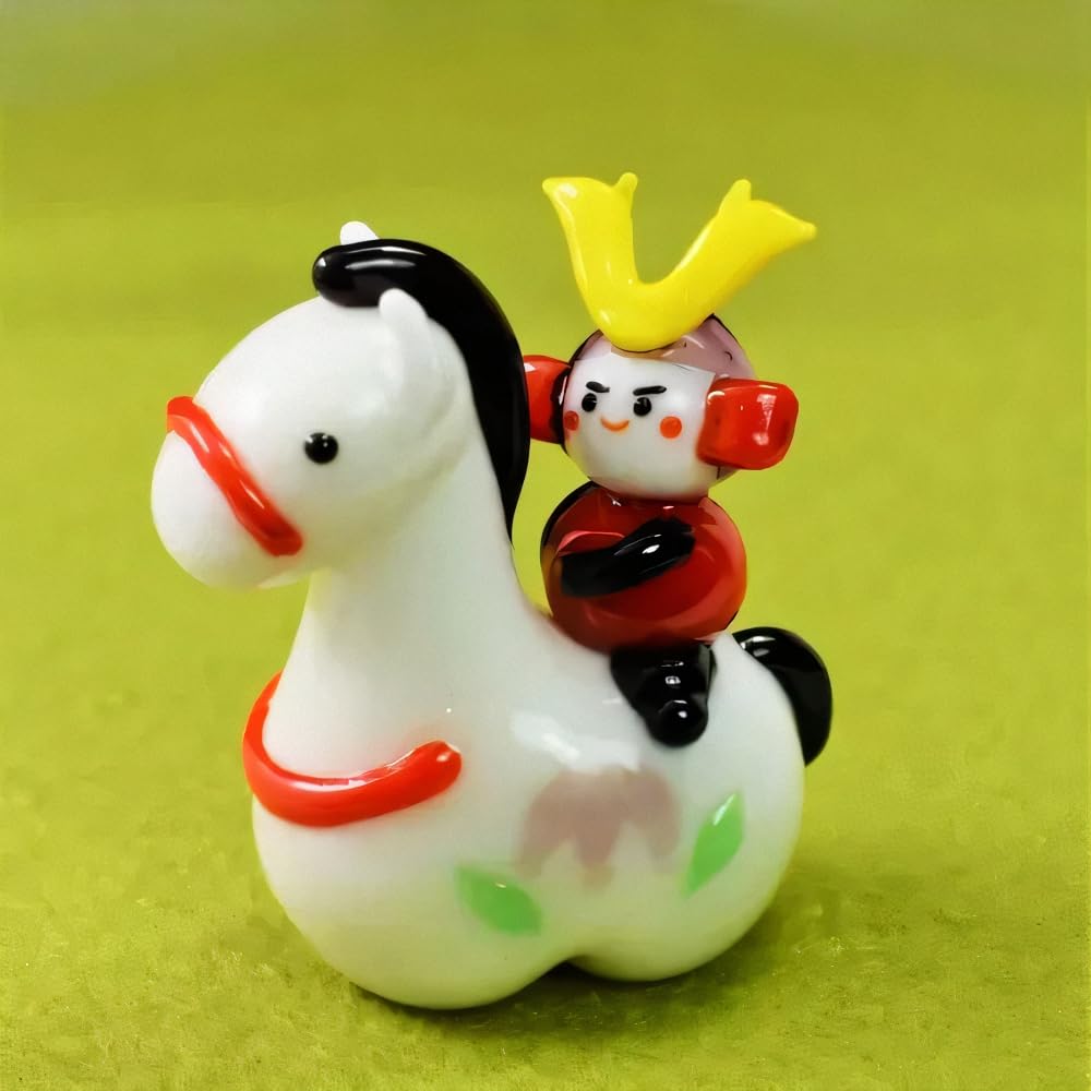 Four Cart Cute Handmade Glass Craft Day Horseback Warrior Children's