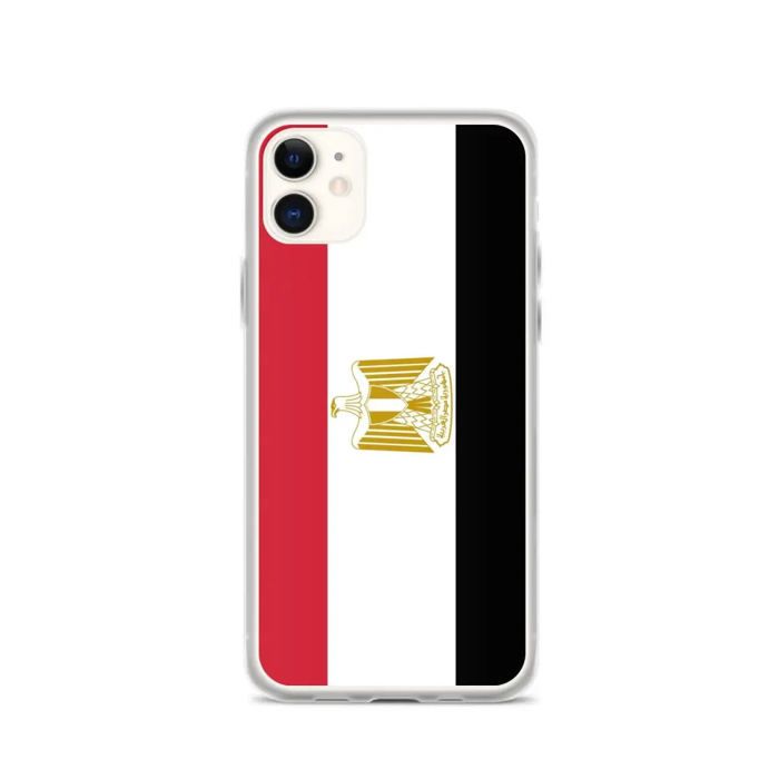 Coque Pour iPhone - Multicolore - Drapeau De l'Egypte - Silicone Souple - Design Fin Et Léger