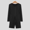 INCERUN Men Long Sleeve Mesh Patchwork One Piece Bodysuits Jumpsuits Short Playsuits