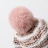 Autumn and Winter Cute Bear Fur Ball Plush Knitted Hat for Women Korean Style Ins Thickened Warm Ear Protection Cold Proof Woolen Hat