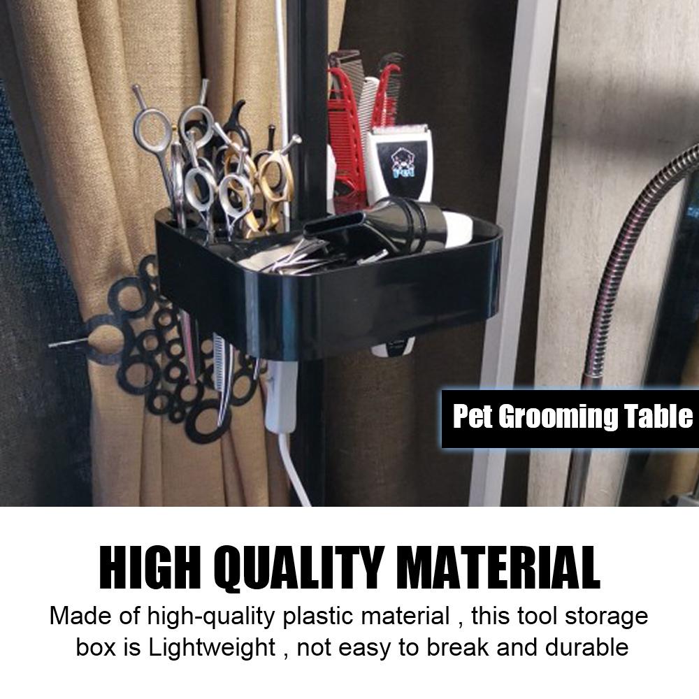 Plastic Storage Box Table Scissors Dog Comb Boxes Brushes Organizer On the Bracket Dog Cat Supplies Pet Grooming Tools Groomer Tool