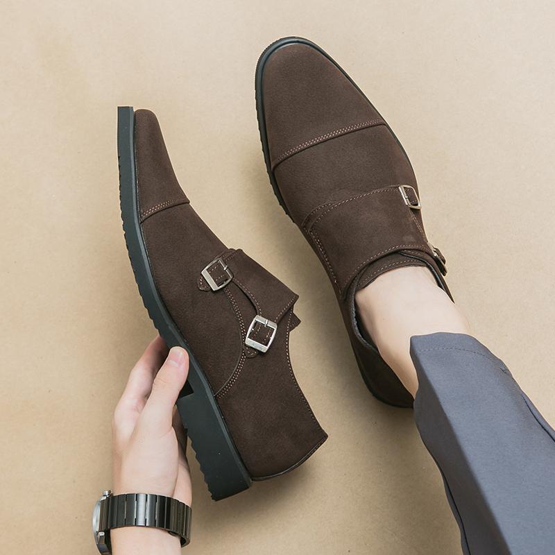 Fashion New Mens Loafers Male Comfortable Outdoor Casual Shoe Handmade Men's Driving Shoes 2024 Leather Fashion Monk Strap Shoes Men