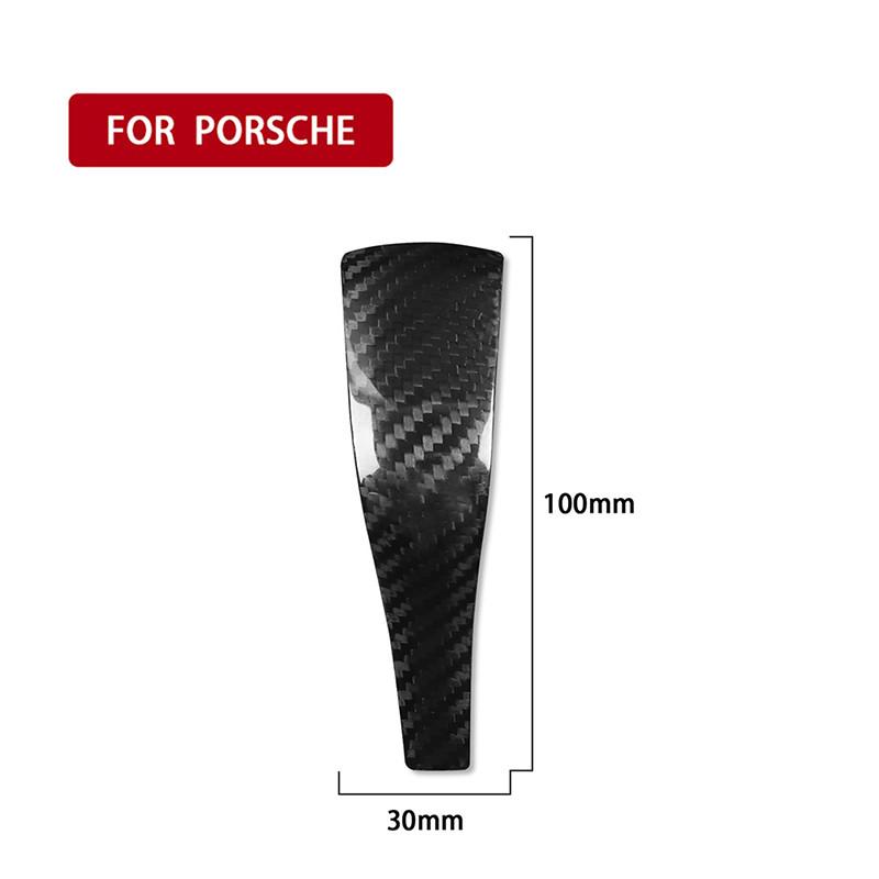 For Porsche Cayenne 958 2011-2017 Carbon Fiber Gear Shift Knob Cover Interior Gear Shift Lever Knob Trim Replacement