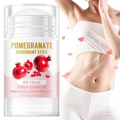 Pomegranate Deodorant Stick -Long-lasting Deodorization, Protect Skin Barrier -Suitable for All Parts of the Female Body,40g