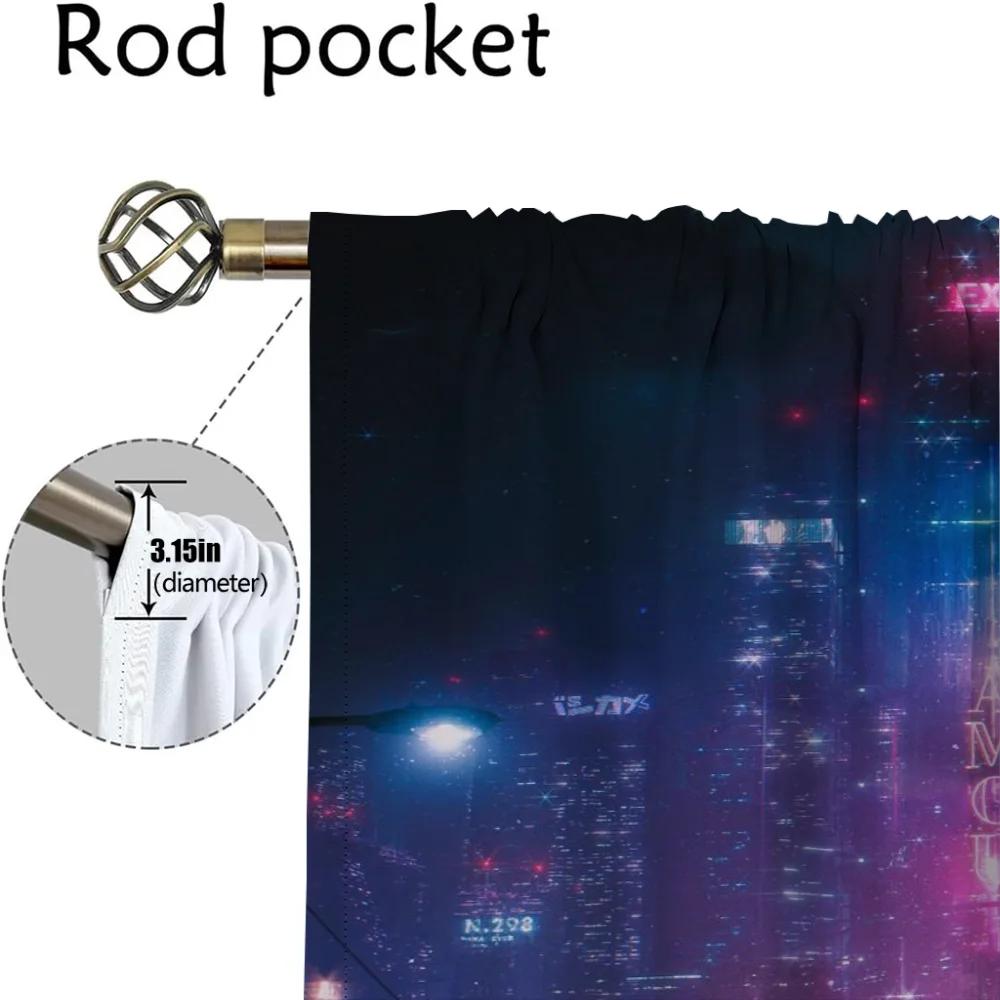 Nowoczesne Zasłony do Salonu dla Kamery Japonia Neonowe 3D Przegrody Halloween Dekoracja Tiul do Sypialni Rolety Zasłona Dziecko